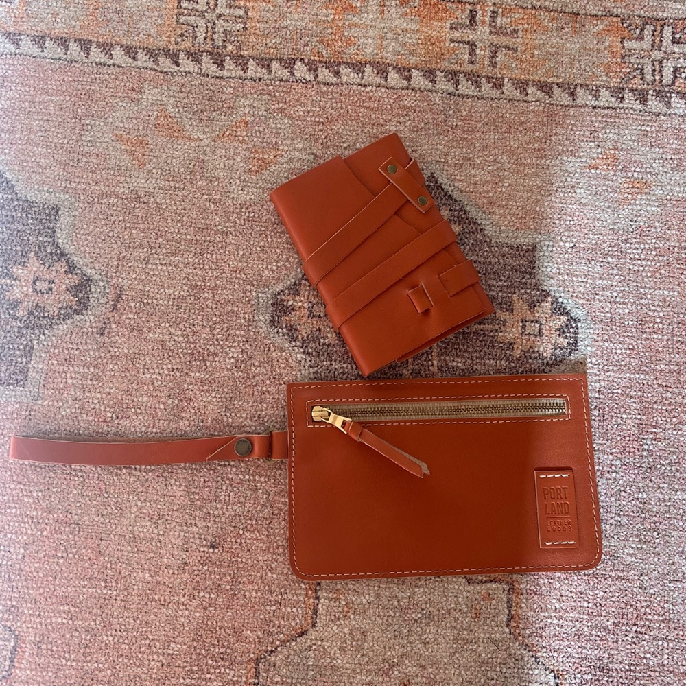 Portland Leather | Satsuma Adriana Pouch + Small Wrap Journal | Unicorn 🦄